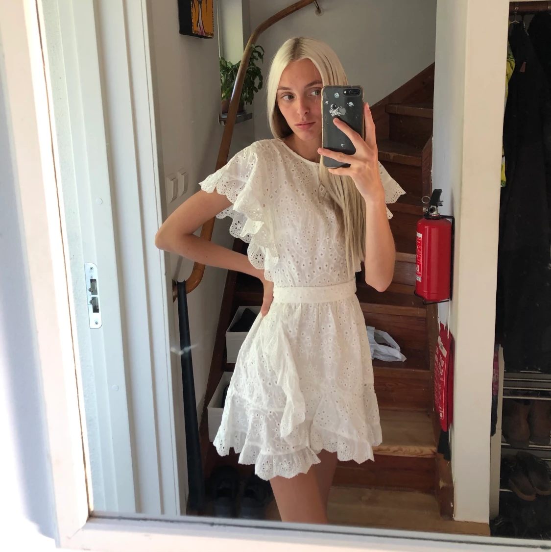 vit klänning  - 90