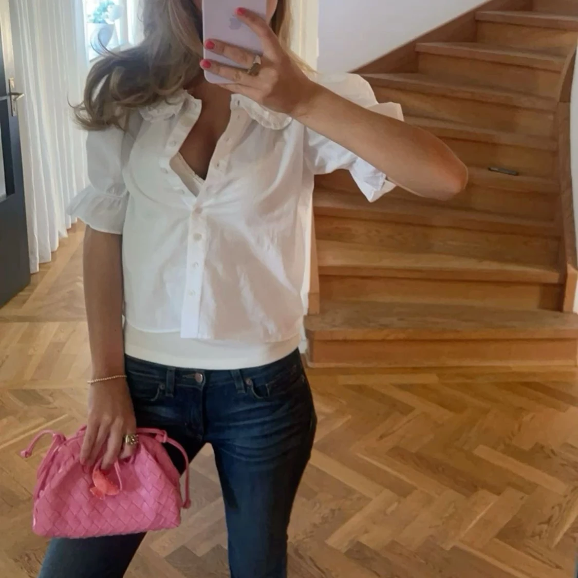 Rosa clutch väska