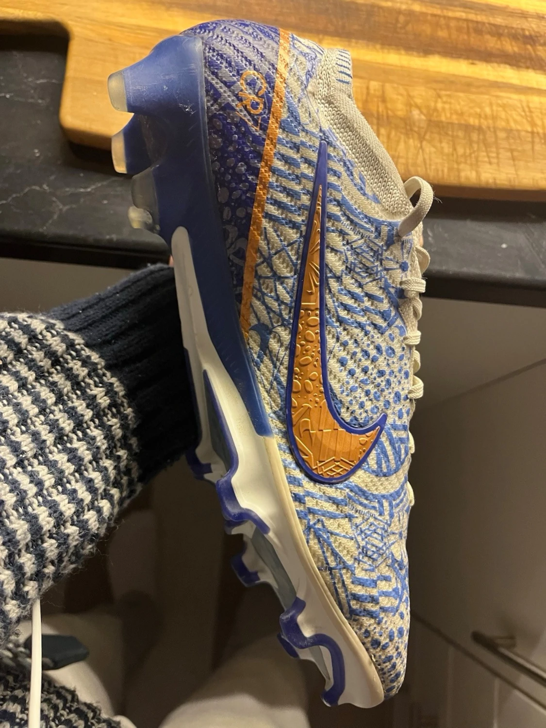 Nike Vapor fotbollsskor blå/vit - 2