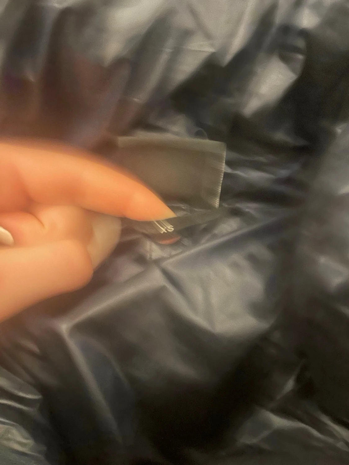 Svart glansig  pufferjacka från Everest i storlek xs. - 2