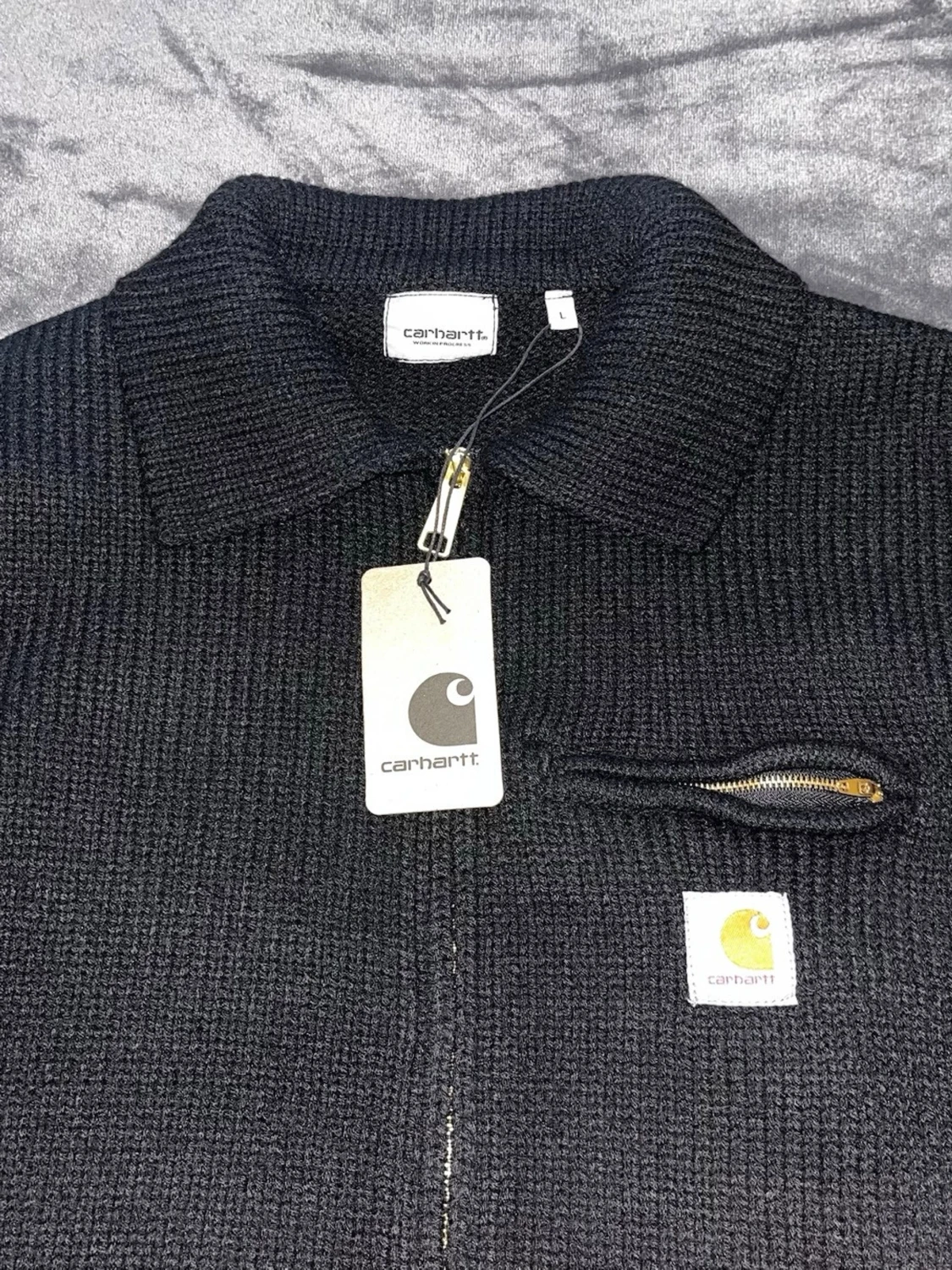 Svart stickad kofta från Carhartt - 2