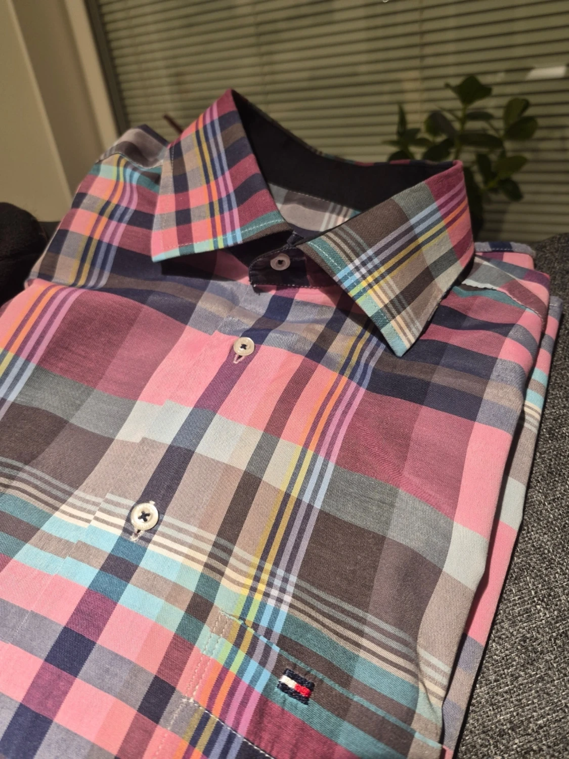 Rutig kortärmad skjorta Tommy Hilfiger