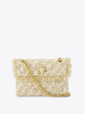 Beige axelväska med paljetter och kedja - Söker denna väska från Kurt Geiger, kan tänka mig betala 1000-2000 kr, hör gärna av er!!🙏🏼