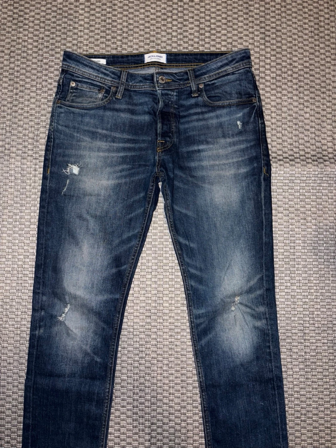 Blå slim fit jeans från Jack & Jones - 1