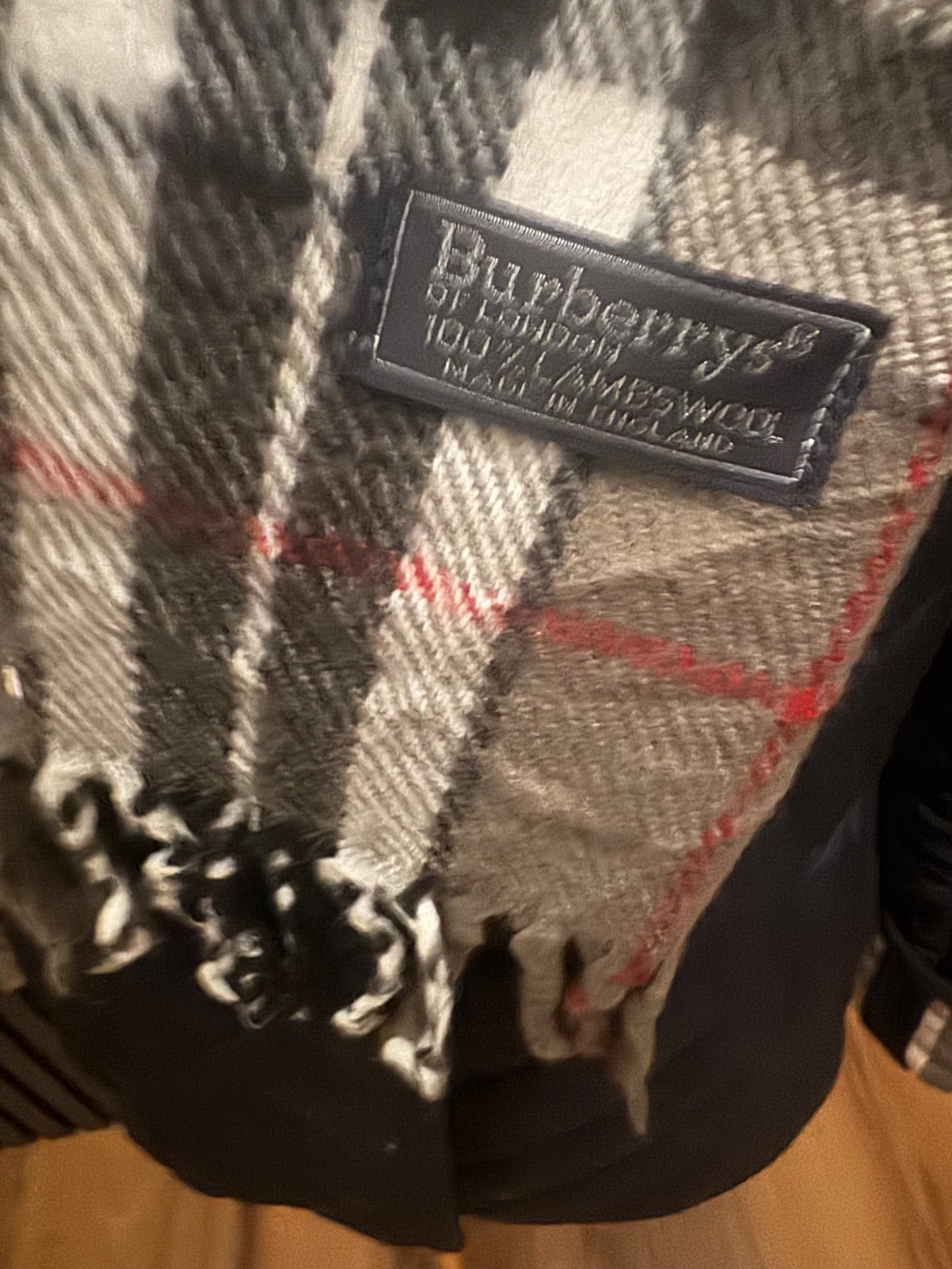  quiltad Berrbery Scarf med rutig detalj - 2