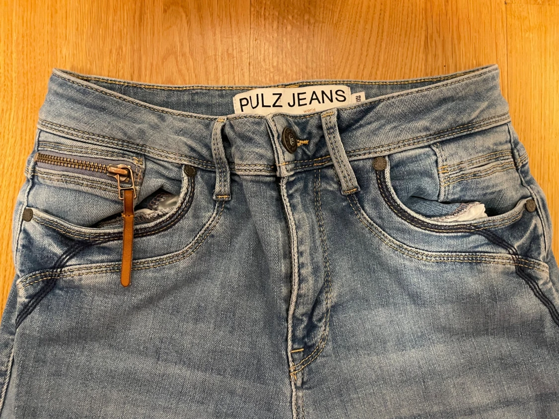 raka ljusblå jeans - 3