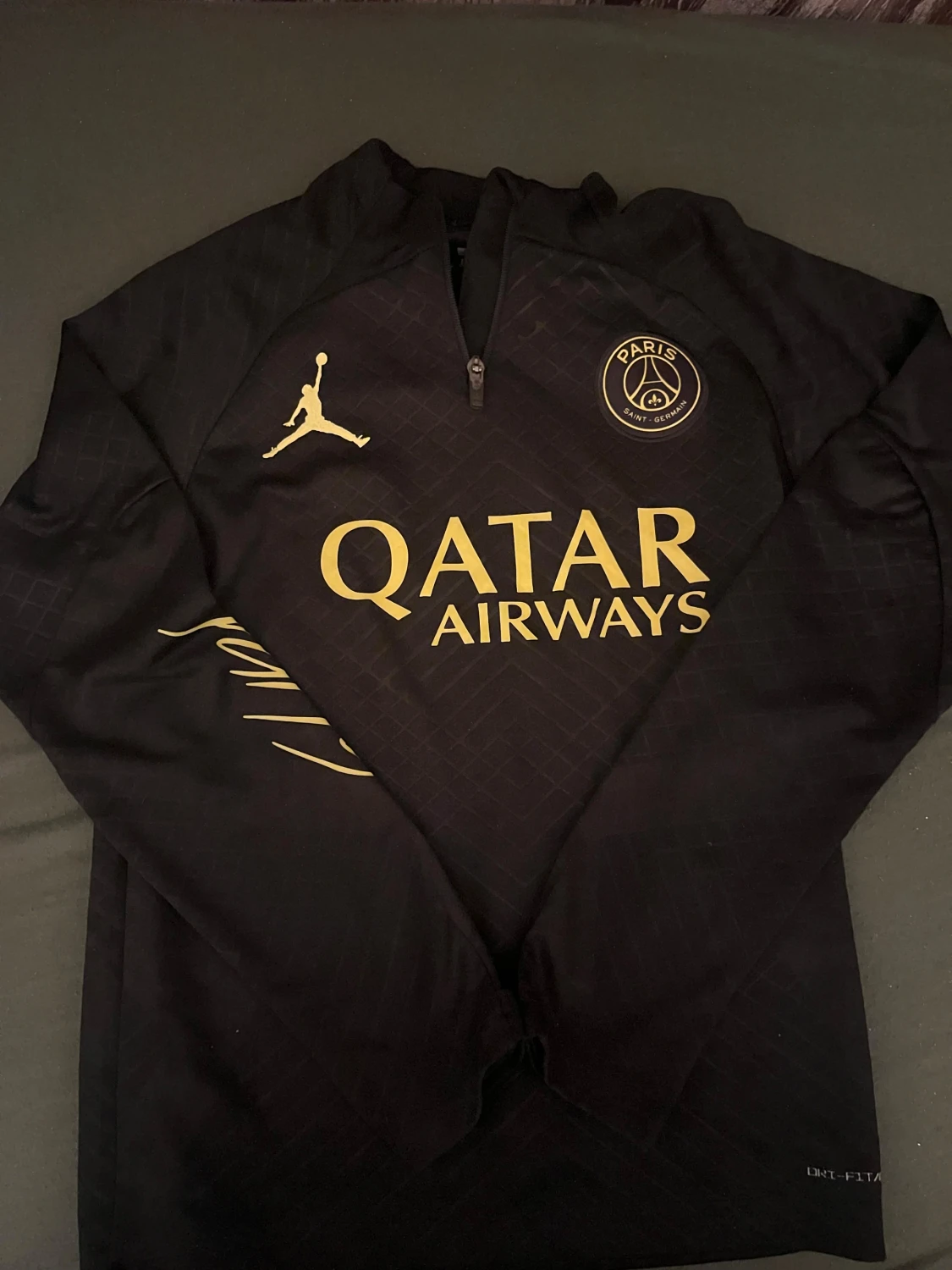 Svart PSG Jordan half zip tröja - 1