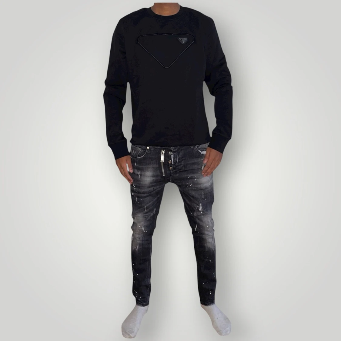 Prada tröja strl M svart 