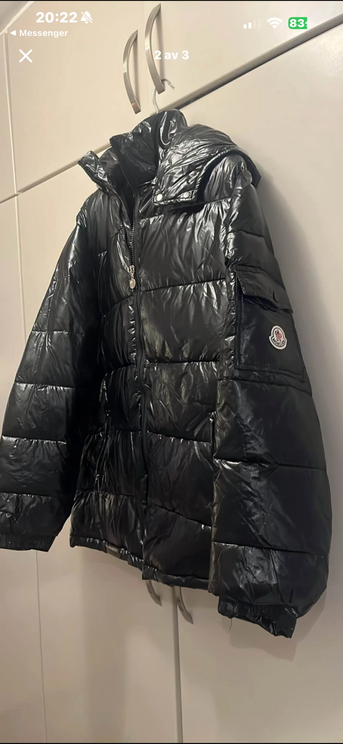 Svart pufferjacka från Moncler