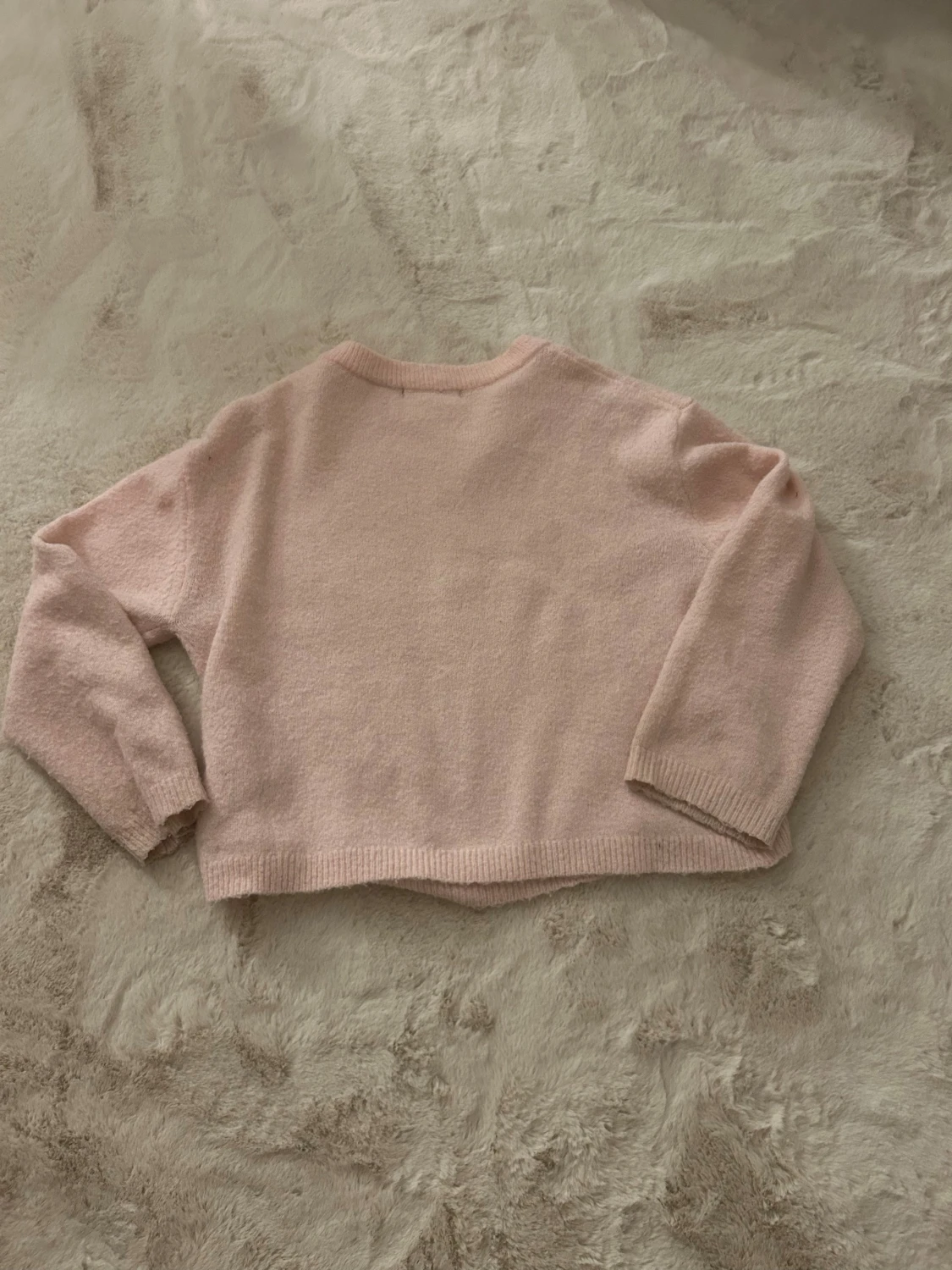 Ljusrosa stickad tröja - 1