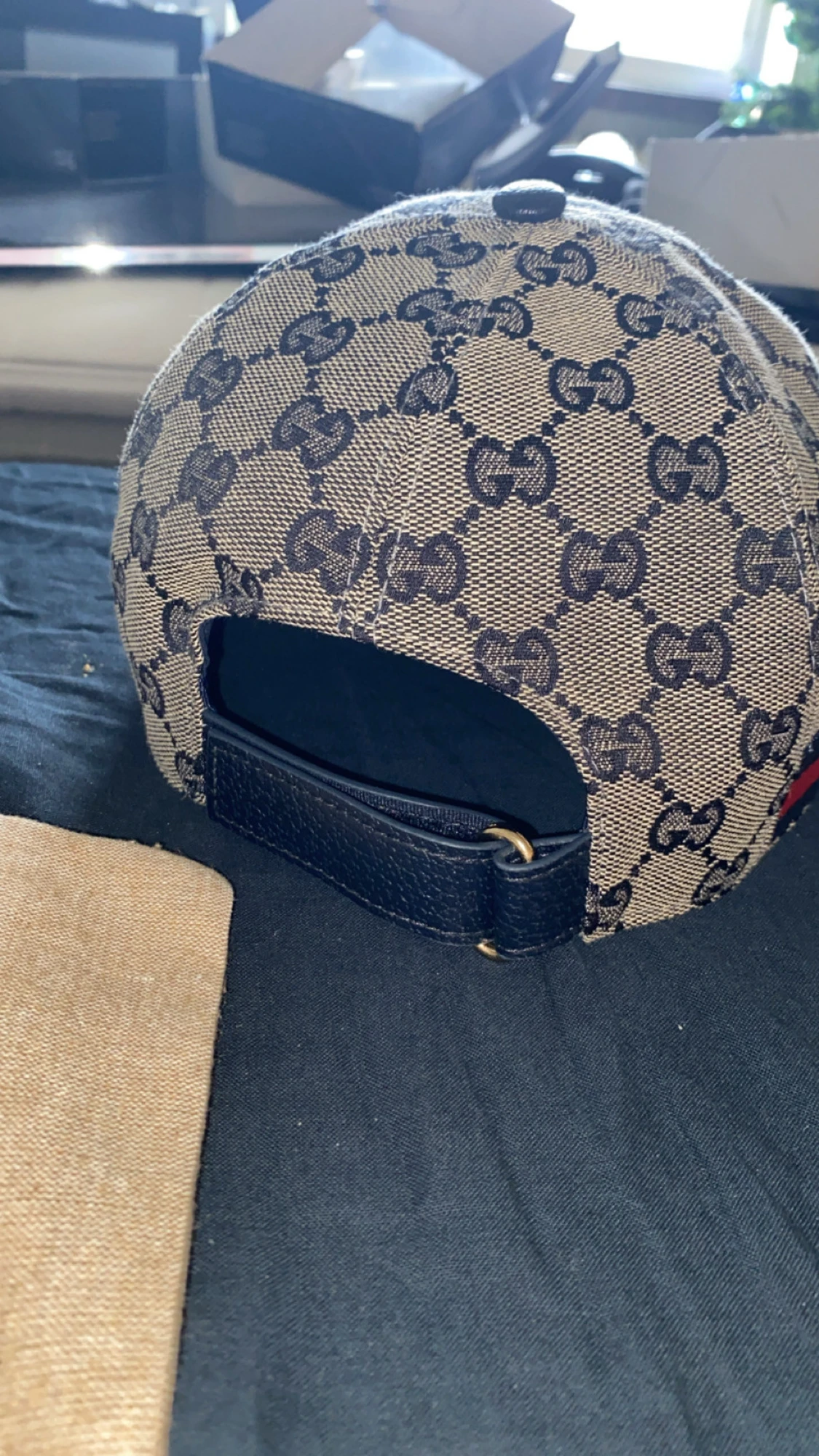 Gucci beige keps med GG-mönster - 2