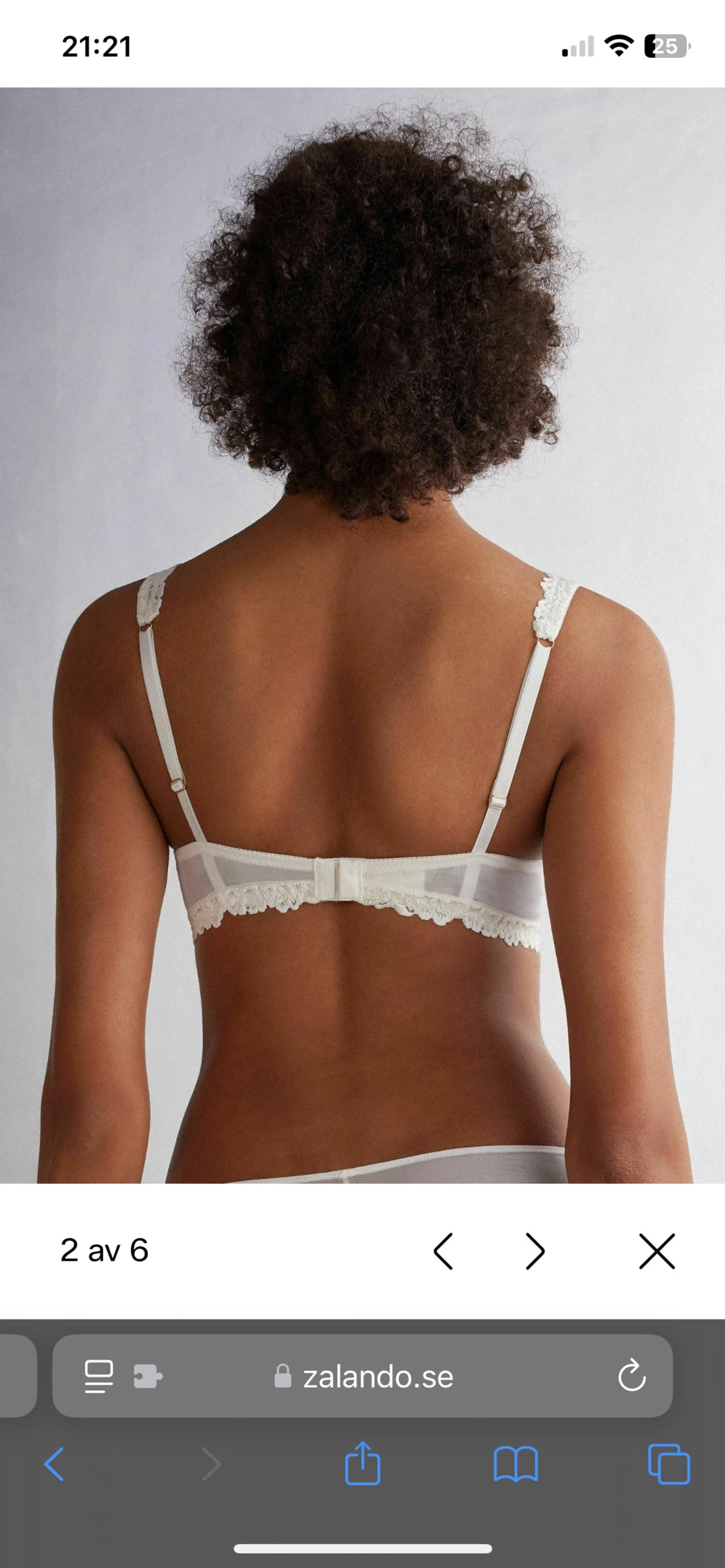 Vit spetsbh med tunna axelband - 2