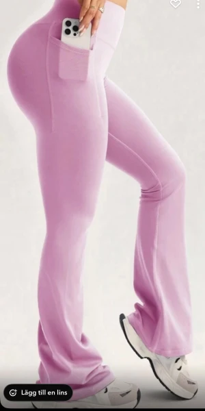 Pink Yoga pants - Fina flare rosa yoga byxor. Lent material. Med fickor. Ny