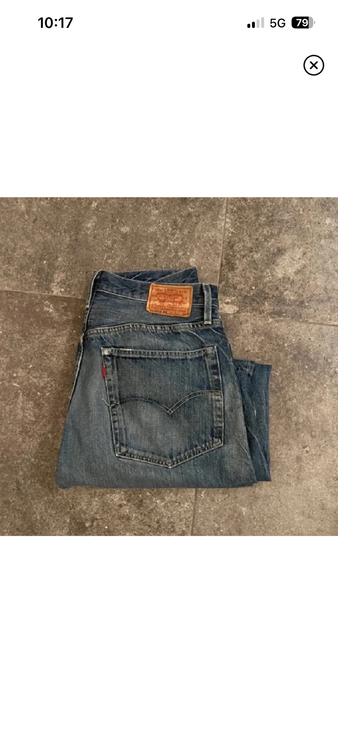 Vintage Levi's 501 blå jeans med rak passform - 2