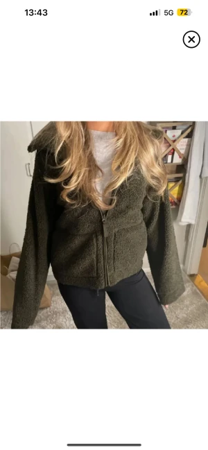 Grön teddyjacka - Bra skick! 