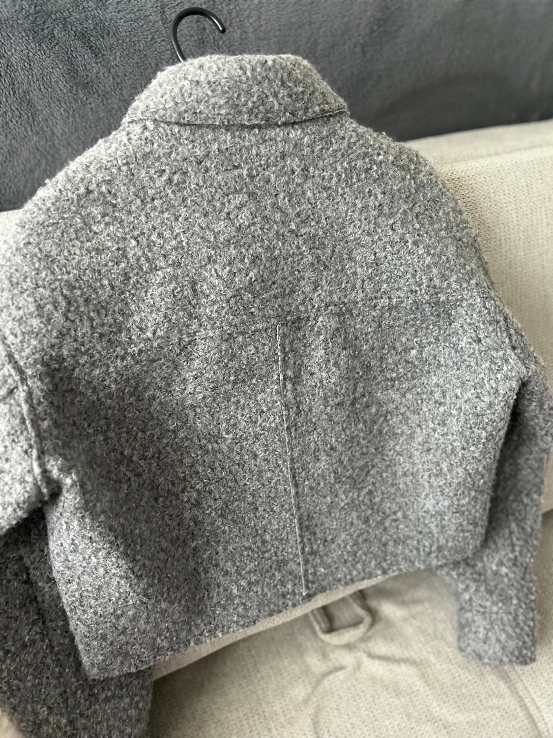 Grå teddyjacka från Zara XS - 3