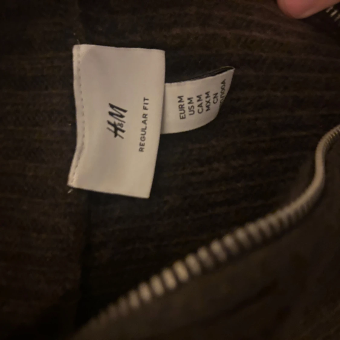Brun stickad half zip tröja H&M - 2