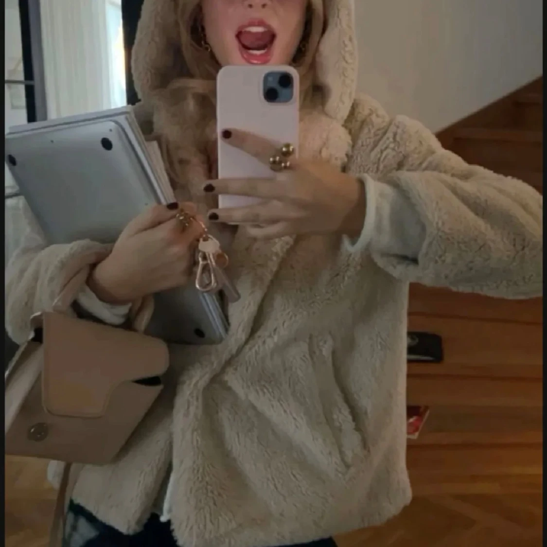 Teddy jacka med huva - 1