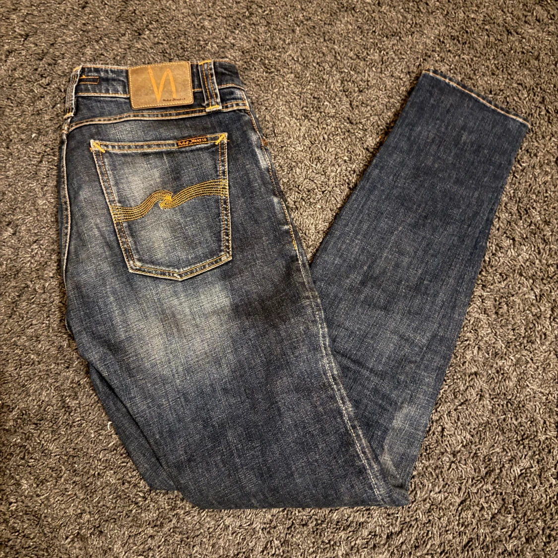 Nudie Jeans Skinny Lin blå jeans