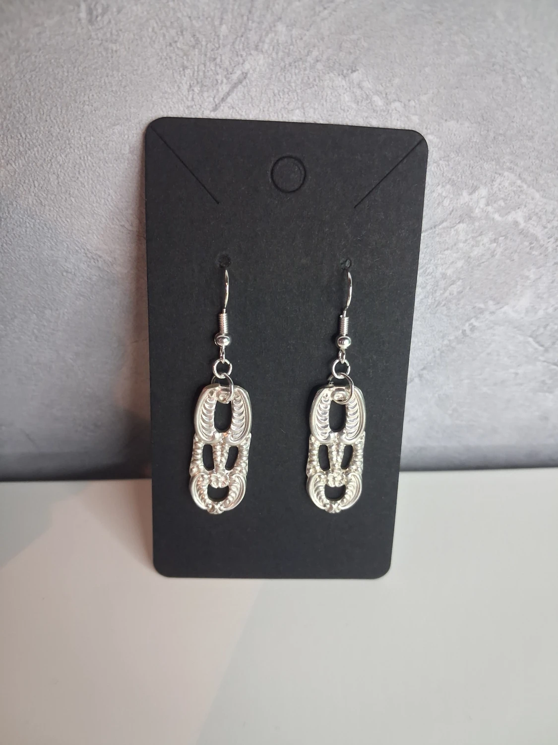 Handgjorda örhängen återbruk vintage - 1