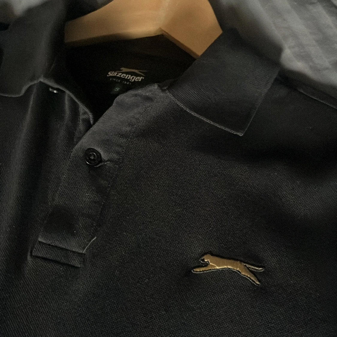 Svart pikétröja från Slazenger S - 1