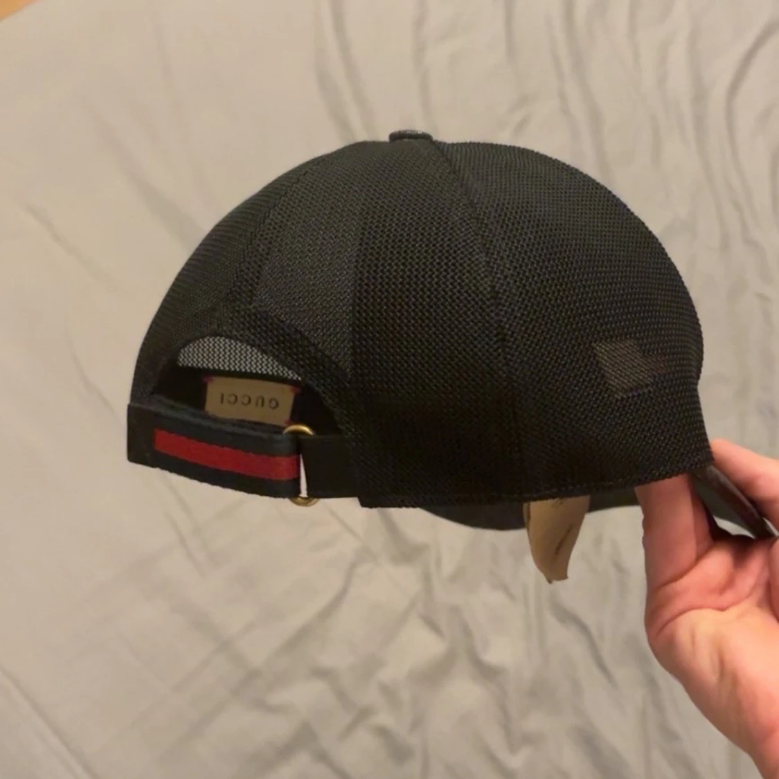 Gucci keps med röd orm och GG-mönster - 2