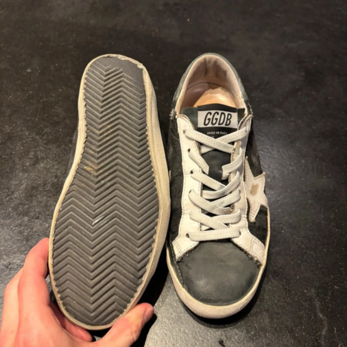 Svarta GGDB sneakers med vit stjärna - 3