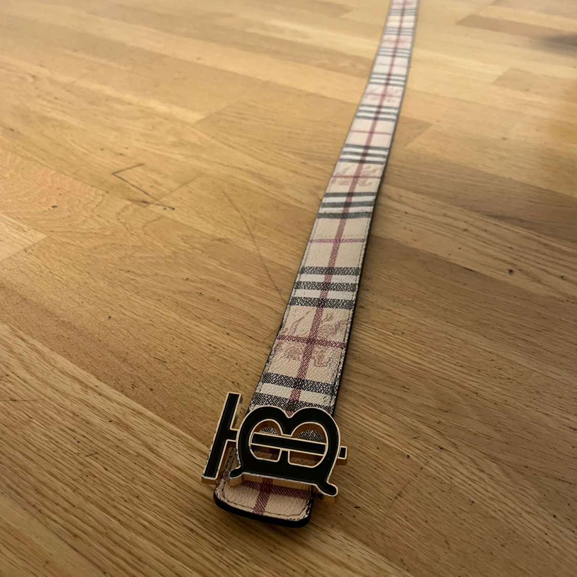 Burberry rutig bälte med TB-spänne - 1