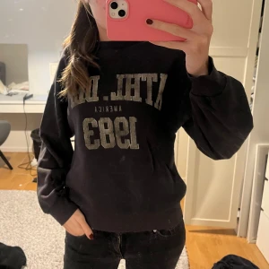 Sweatshirt från gina - Brungrå sweatshirt, storlek xxs men är lika stor som likadana tröjor i S