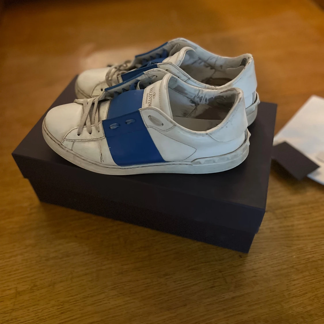 Valentino Open sneakers vit/blå, strl 41