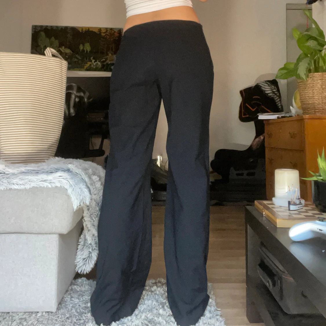 Svarta lågmidade kostymbyxor från Benetton - 1