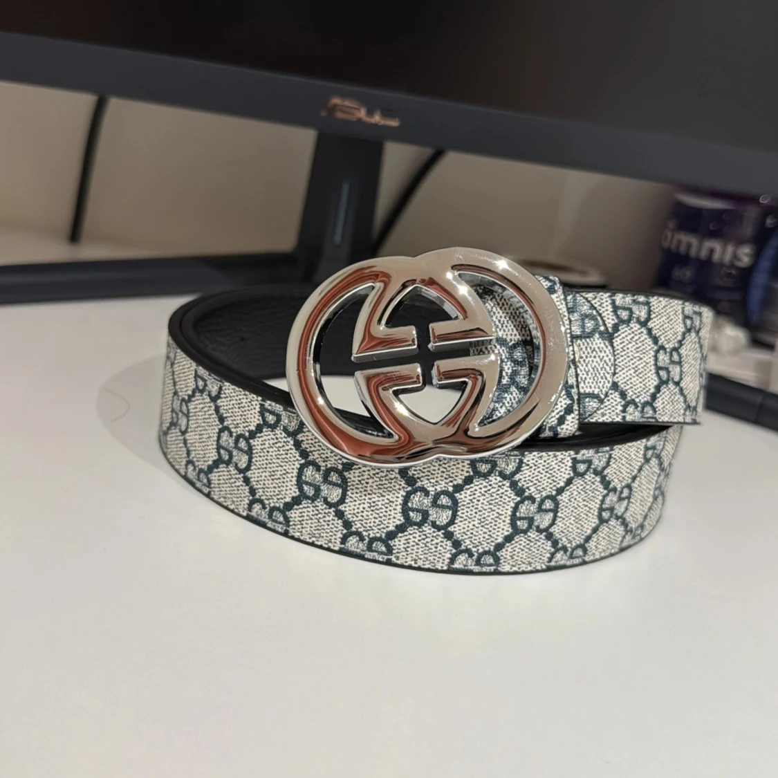 Gg navy silver buckle 