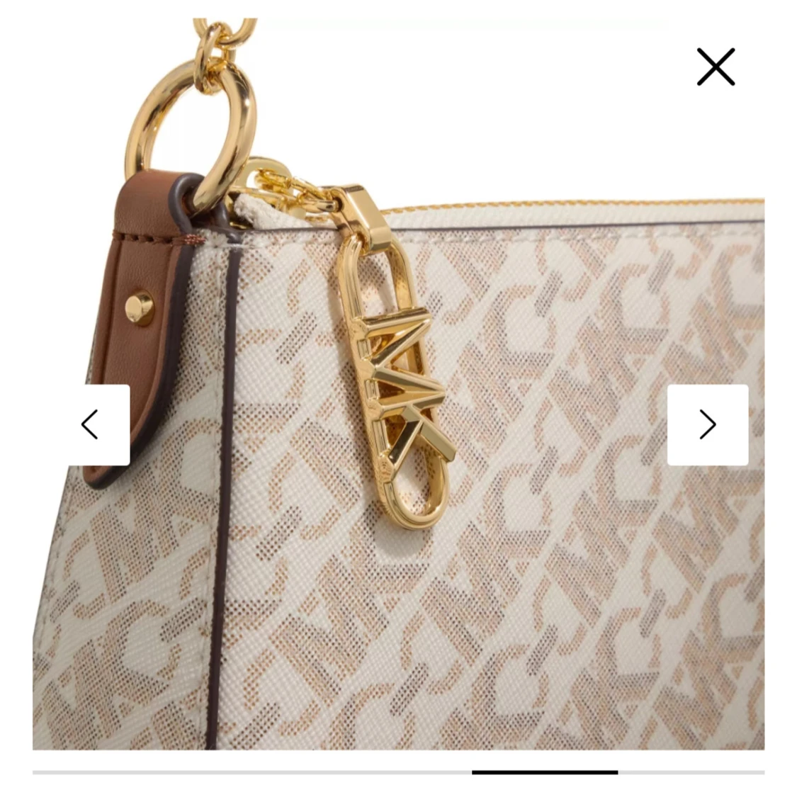 MICHAEL KORS stilren Elfenbensfärgad Axelremsväska - 2