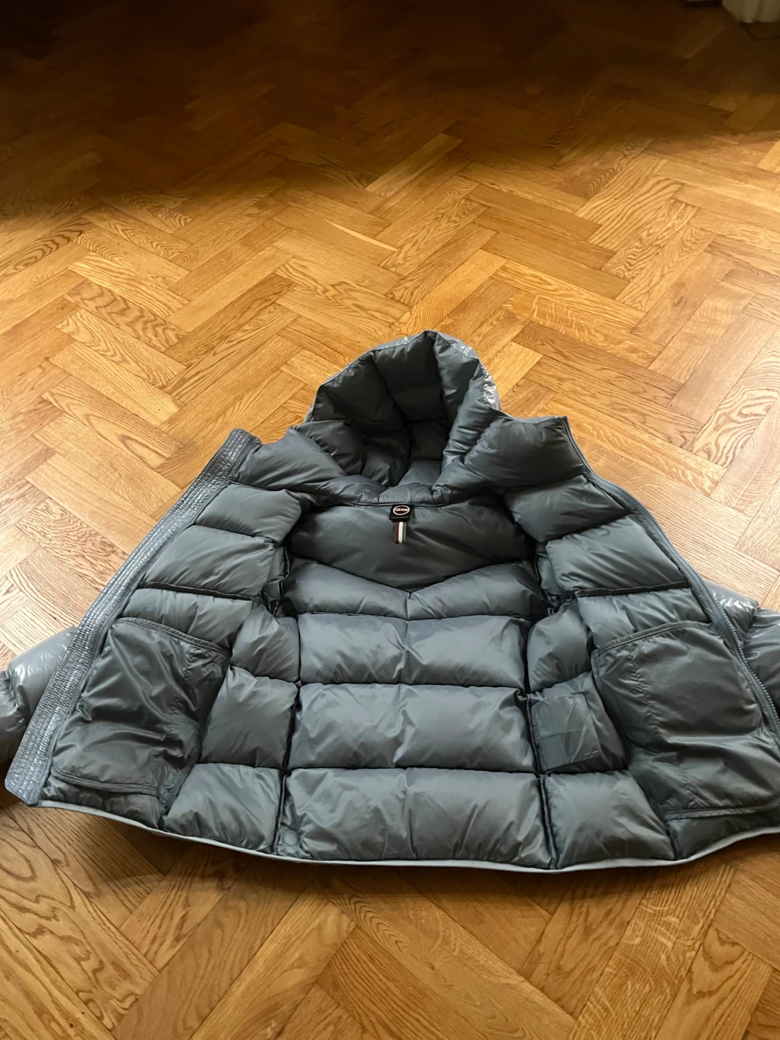 Ljusblå Colmar pufferjacka med huva - 4