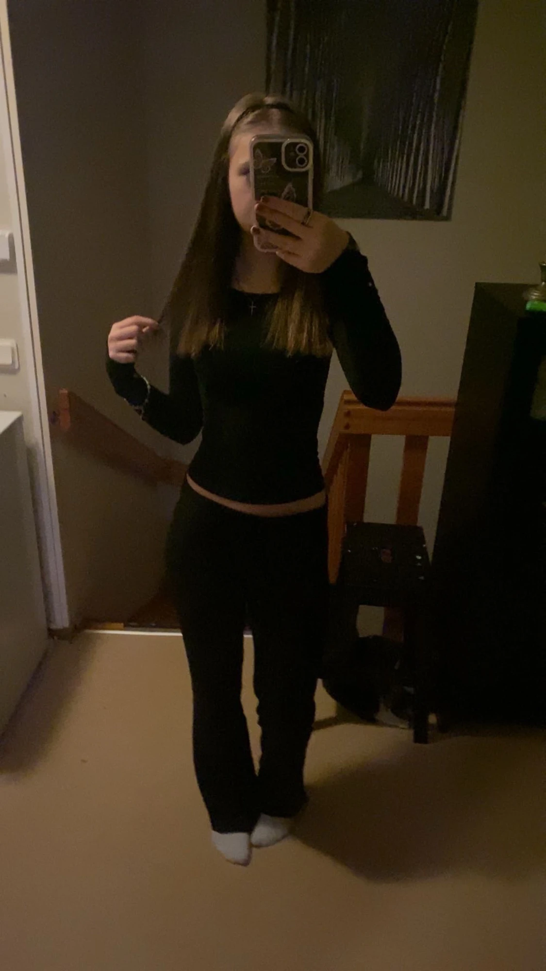 Svarta bootcut kostymbyxor från Nelly - 1