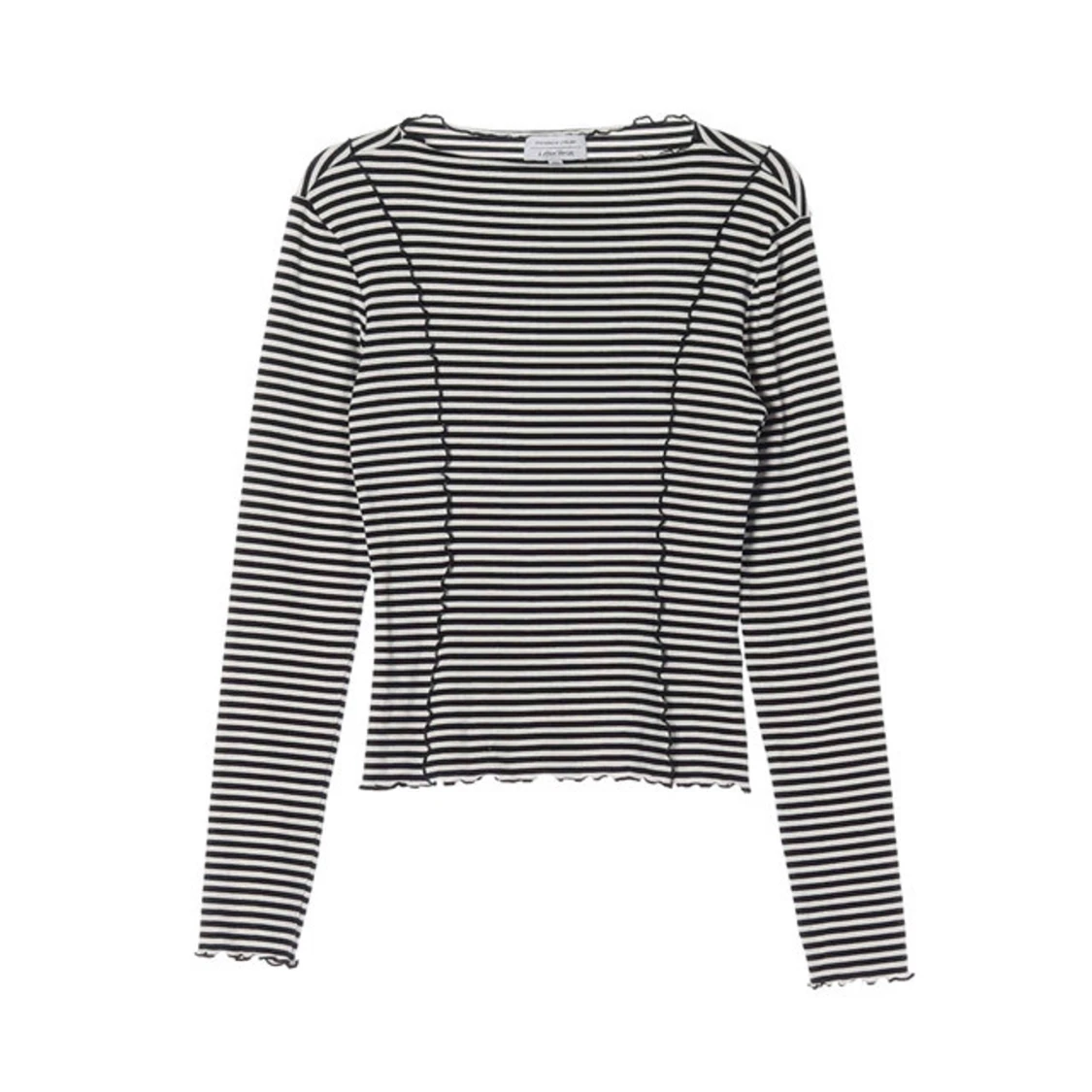 Randig långärmad topp