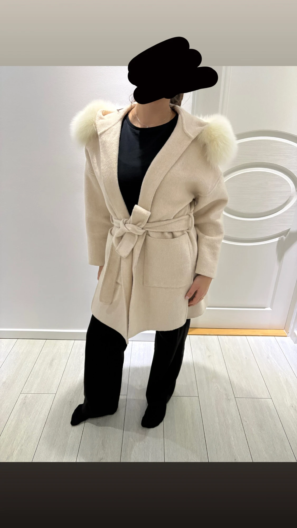 Beige kappa FUR STOCKHOLM - 1