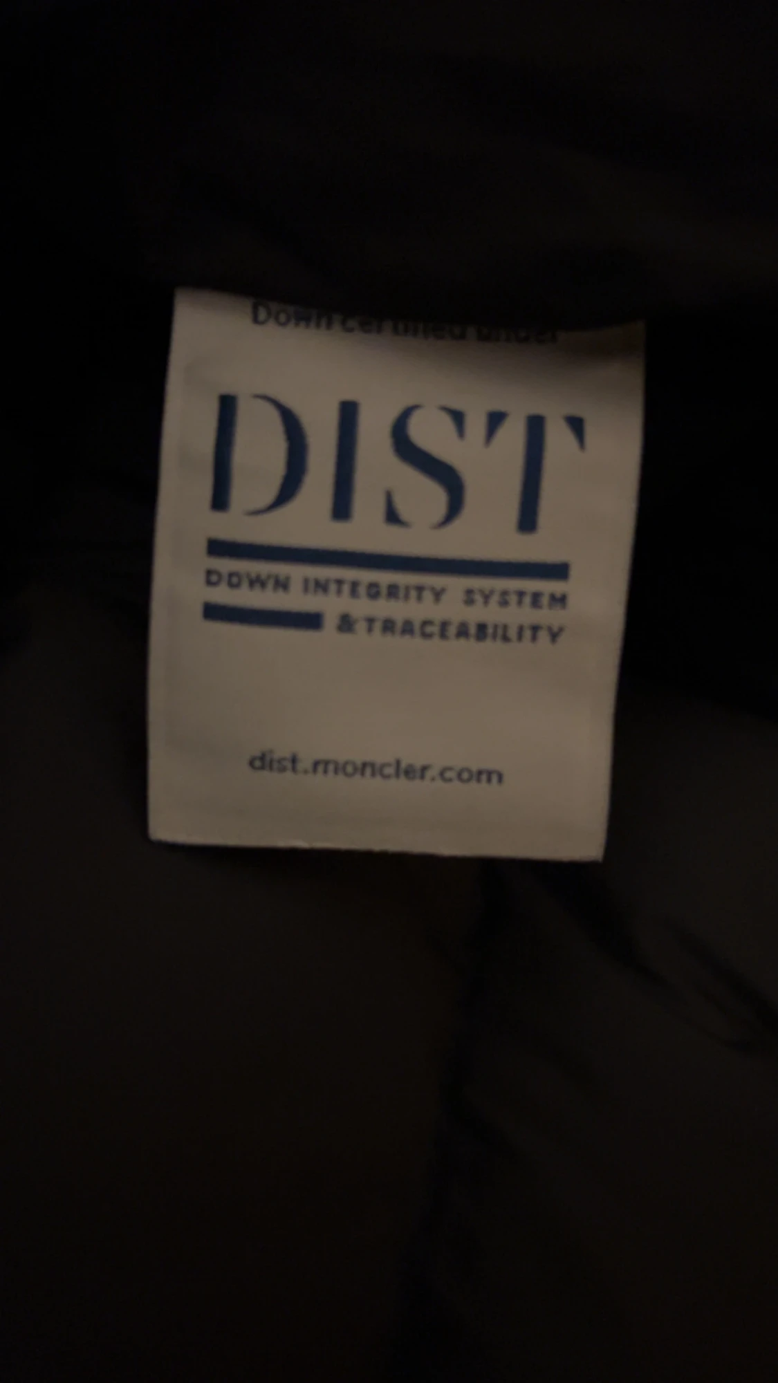 Mörkblå black label Moncler pufferjacka  - 4