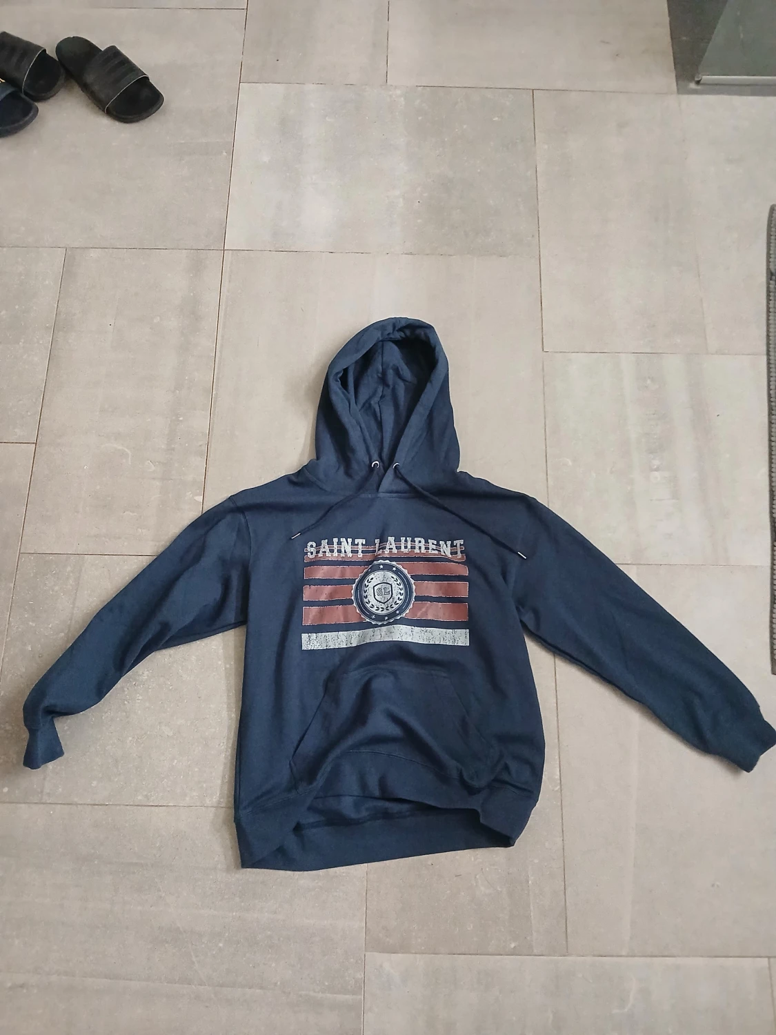 Mörkblå Saint Laurent hoodie - 1