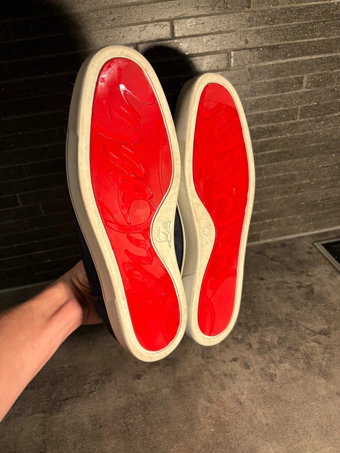 Mörkblå Christian Louboutin sneakers - 4
