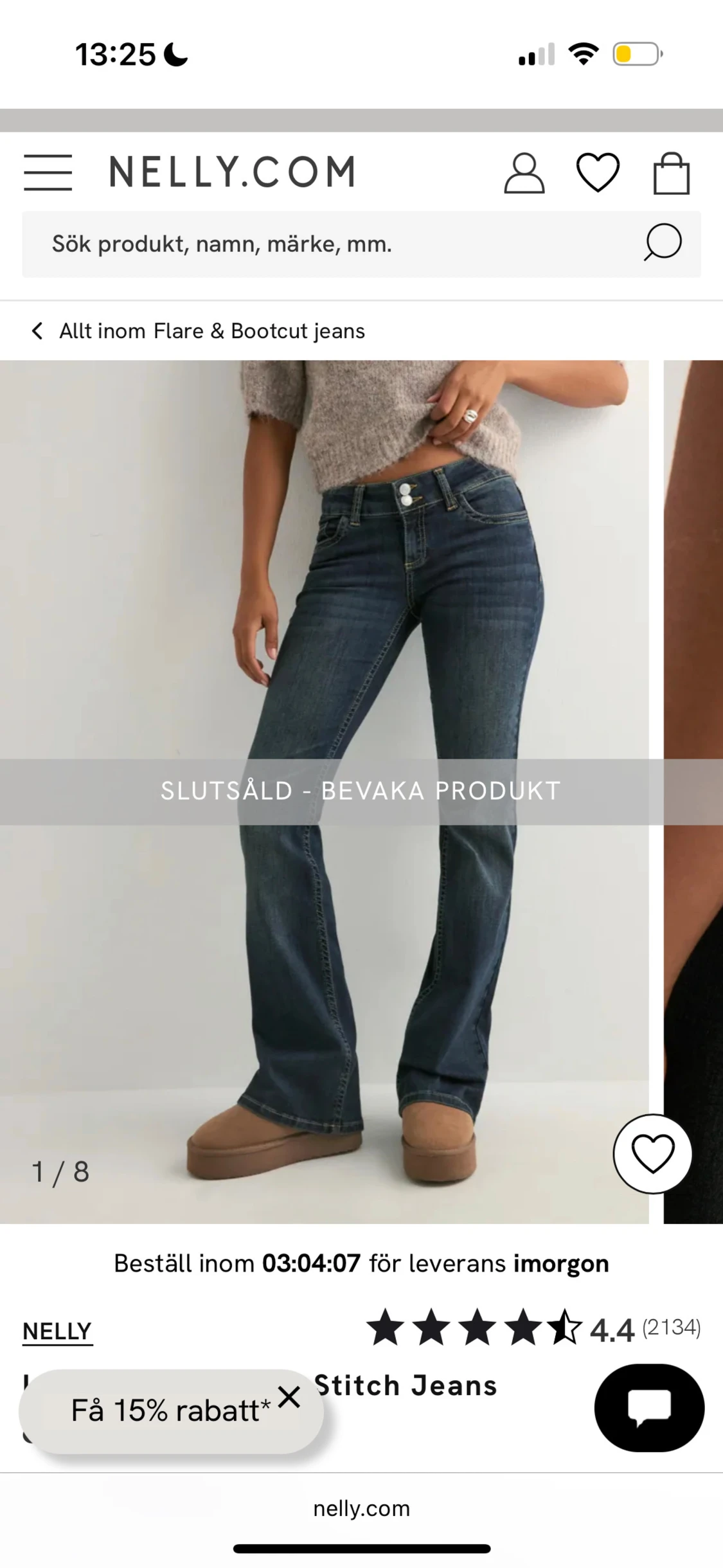 Bootcut jeans med låg midja från Nelly