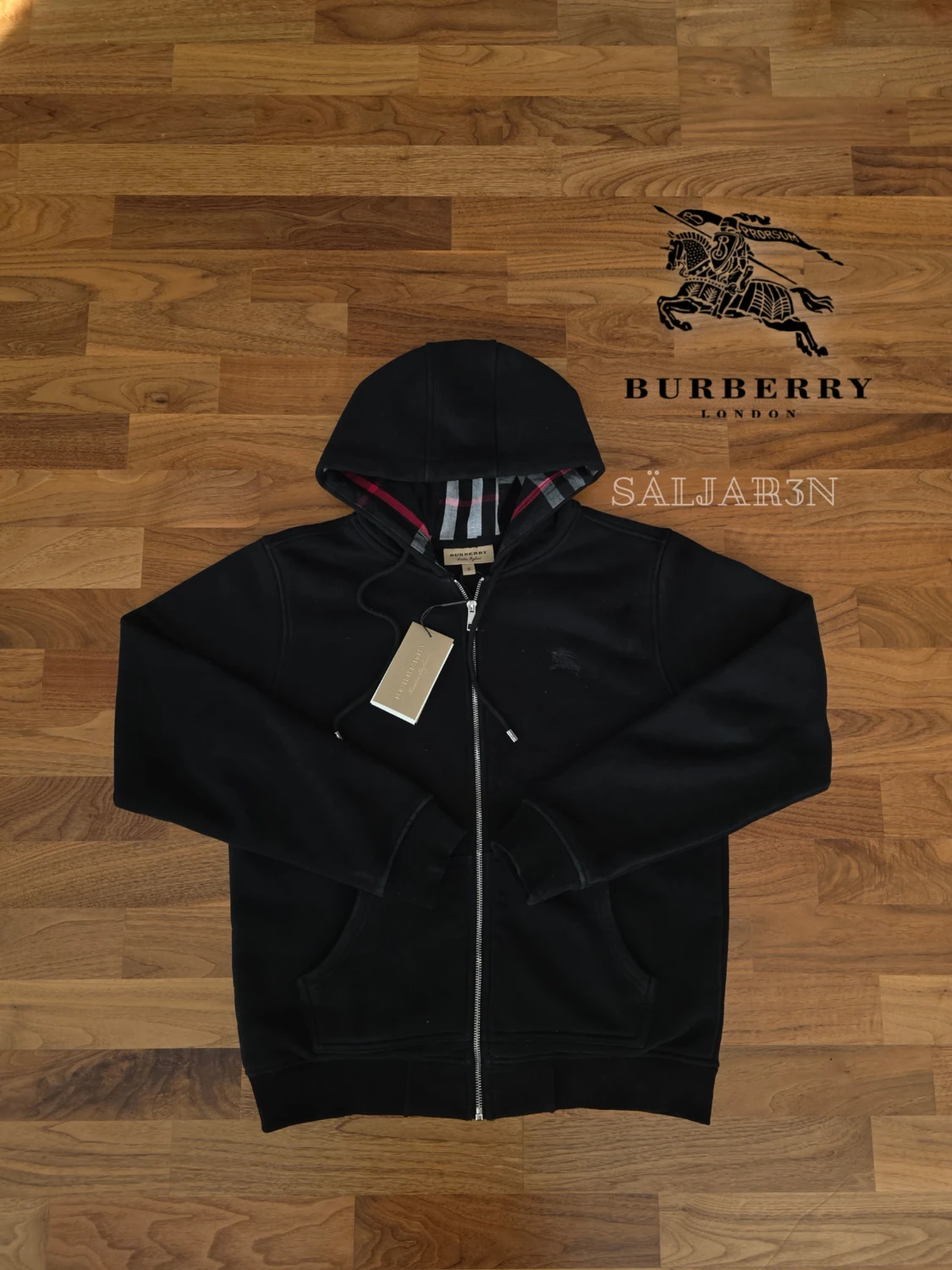 Svart Burberry Hoodie