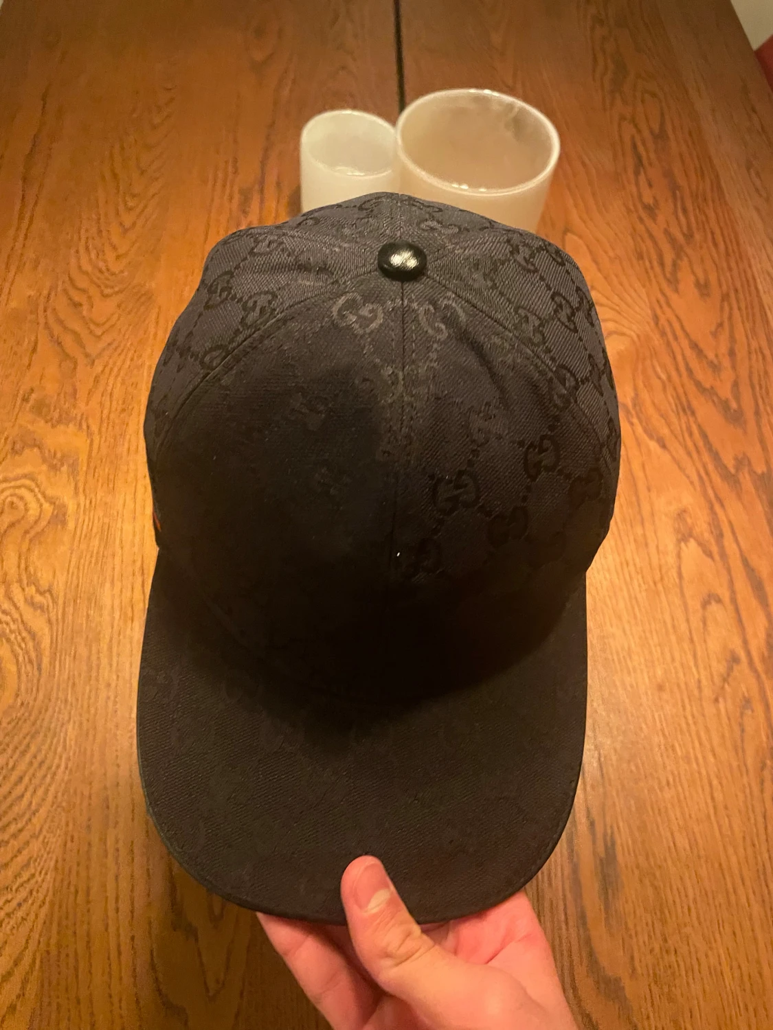 Svart canvas Gucci keps  - 2