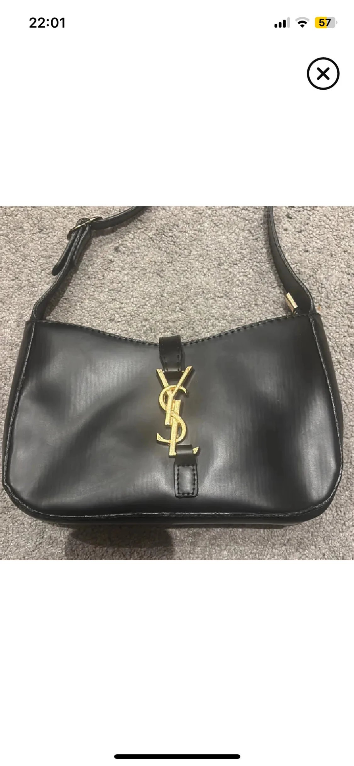 Svart YSL axelväska i skinn - 2