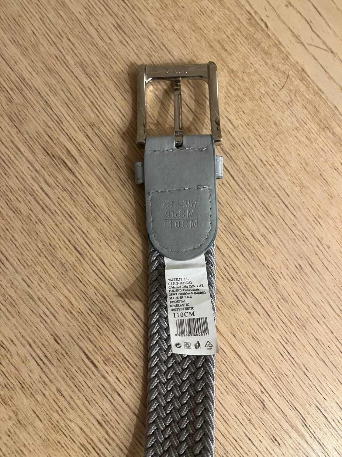 Grått flätat bälte - 2