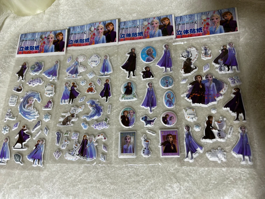 Blandade 3D klistermärken - Cars, Frost, Hello Kitty, Barbie - 1