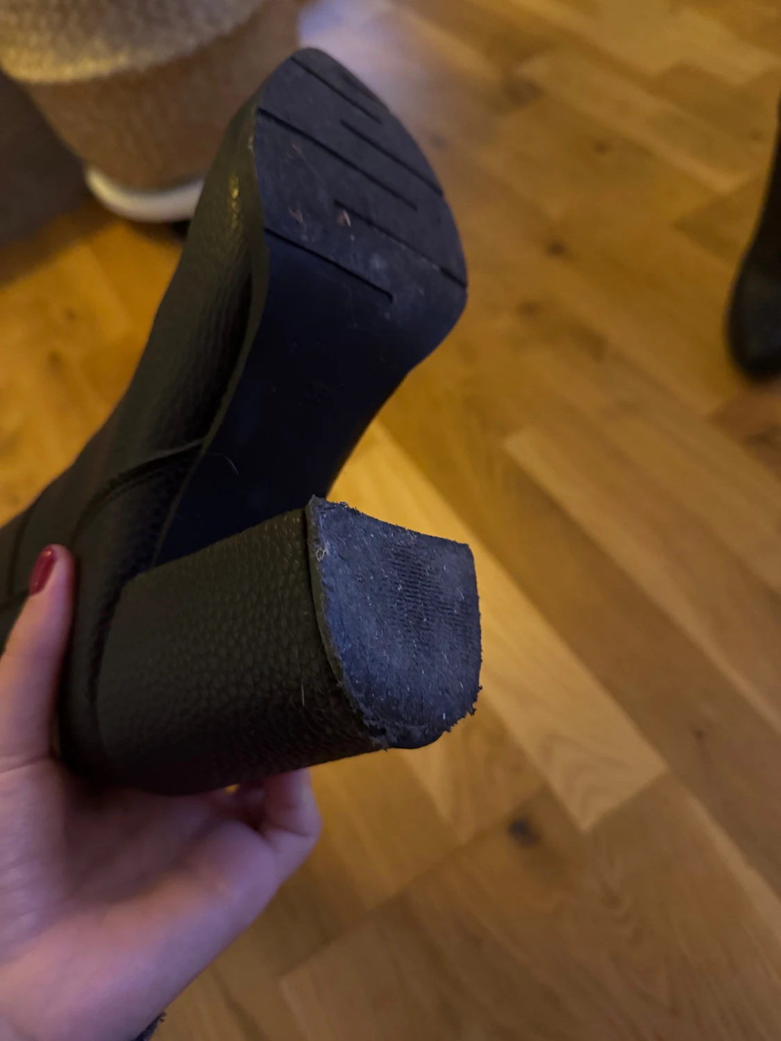 Svarta höga stövlar med klack - 4