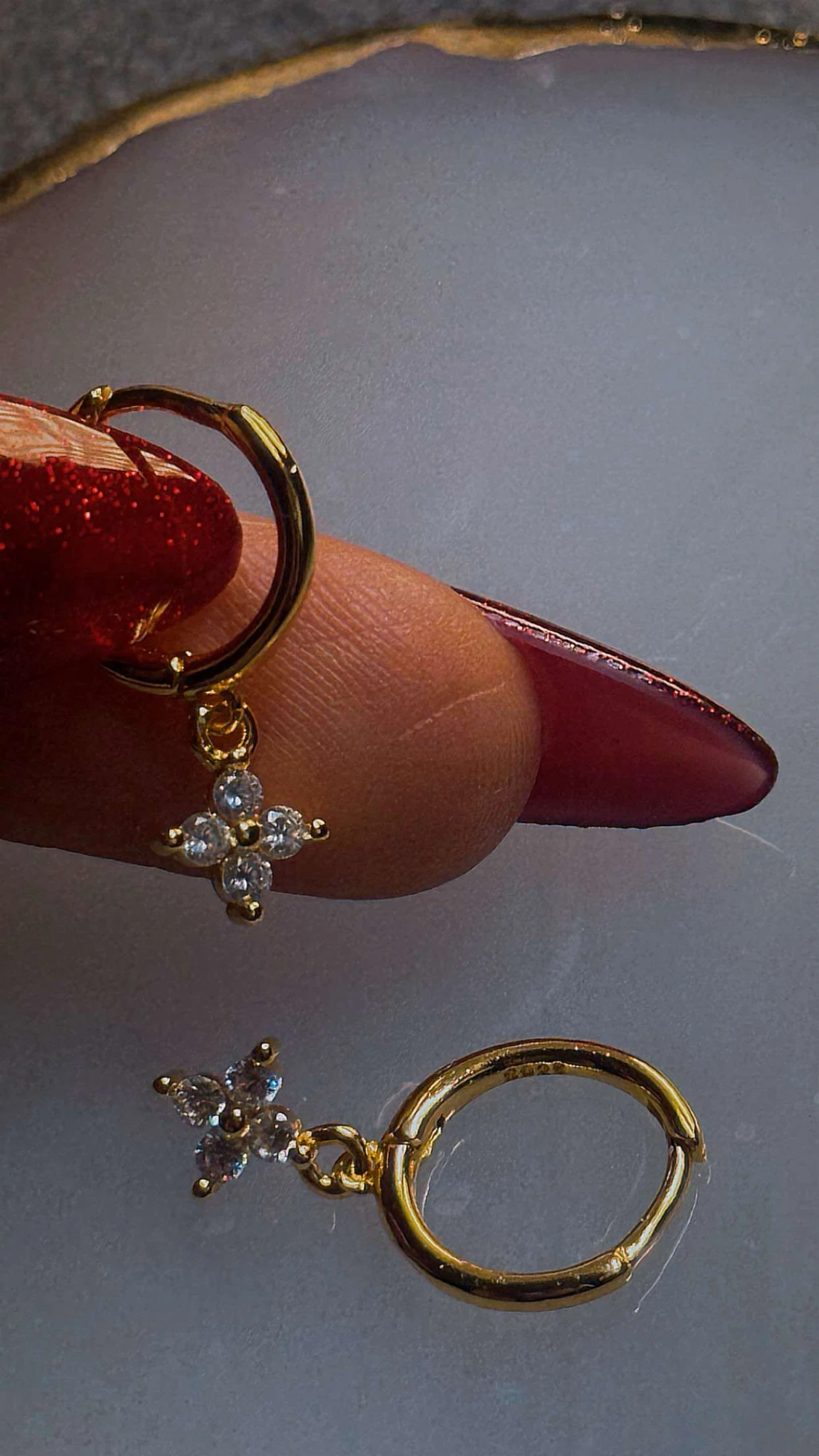 Guld örhängen hoops 18k - 1