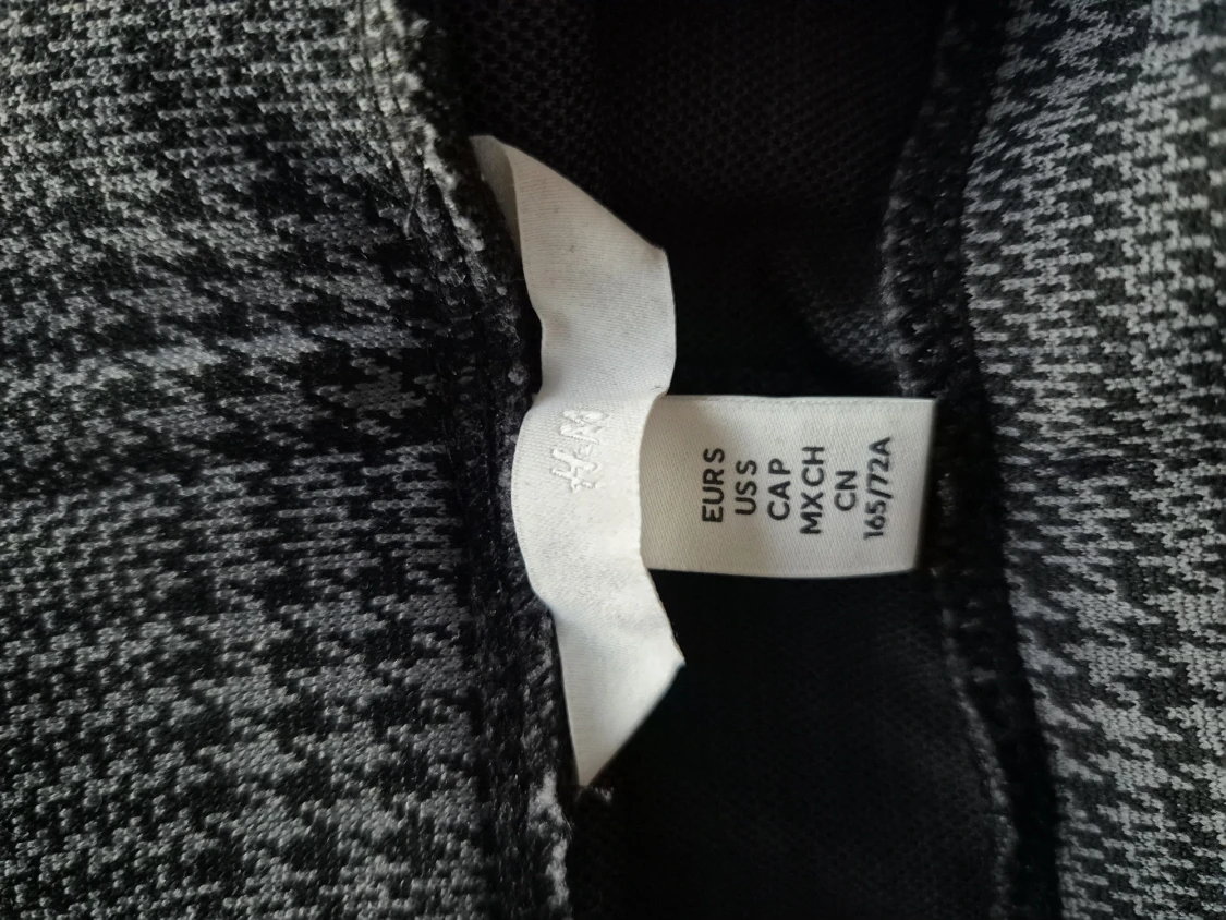 Grå-rutiga kostymbyxor från H&M - 1