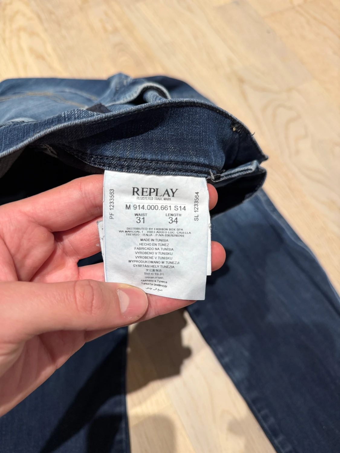 Blåa Replay jeans  - 4
